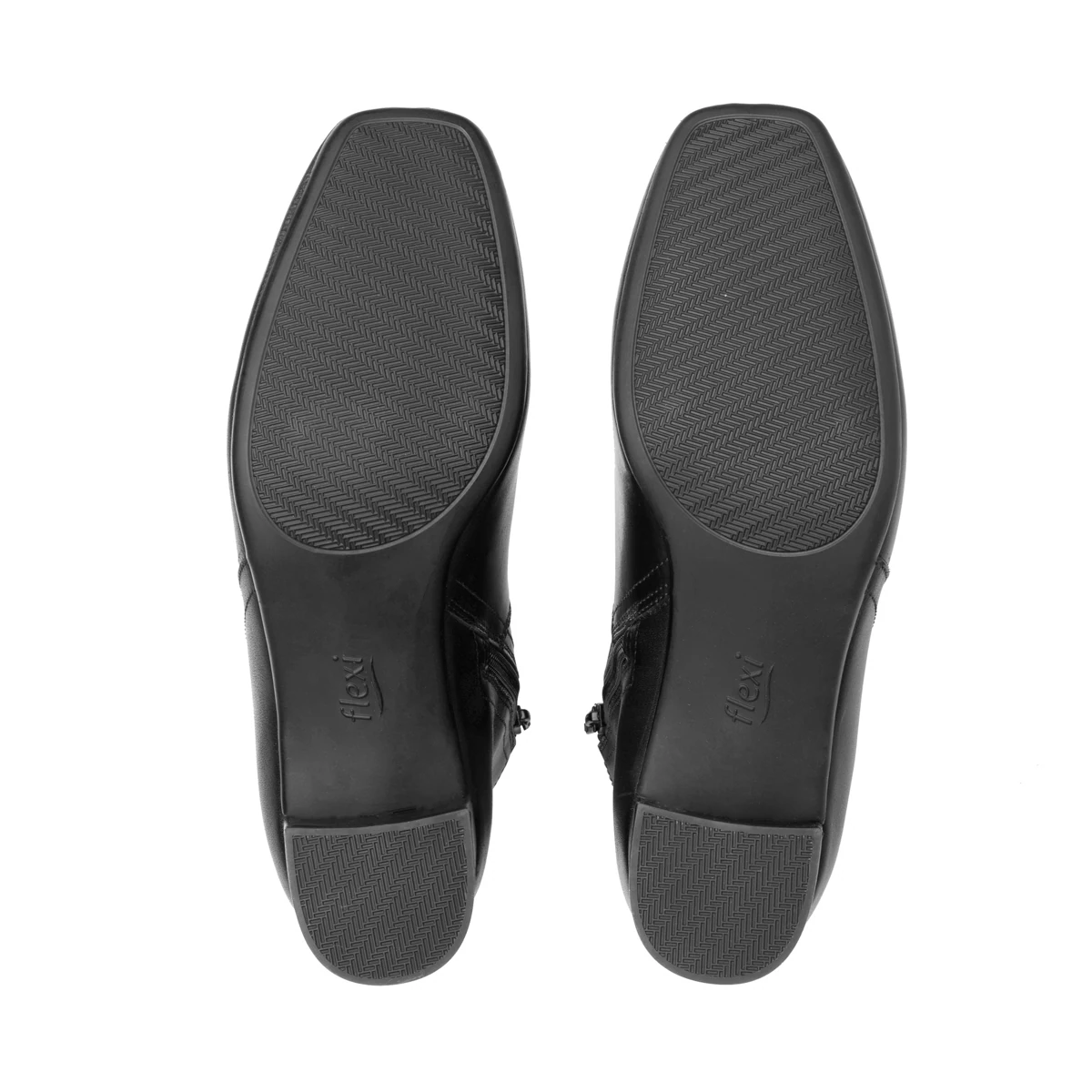 119709-negro-abajo Botín Tacón Bajo Flexi para Mujer con Cierre Interno - Estilo 119709 Negro