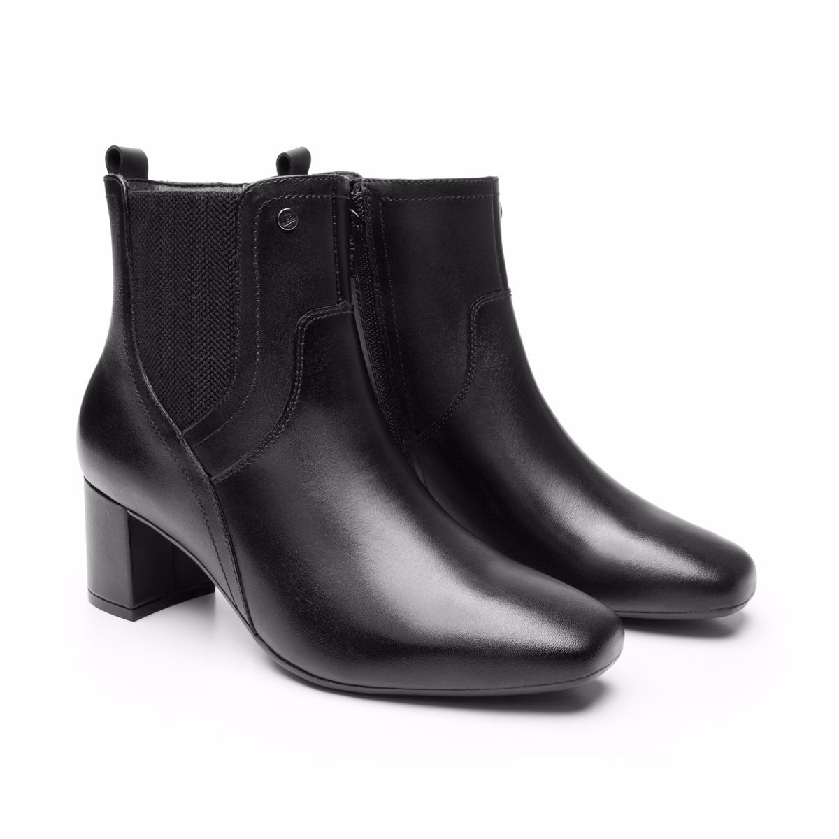 119709-negro-derecha-par Botín Tacón Bajo Flexi para Mujer con Cierre Interno - Estilo 119709 Negro