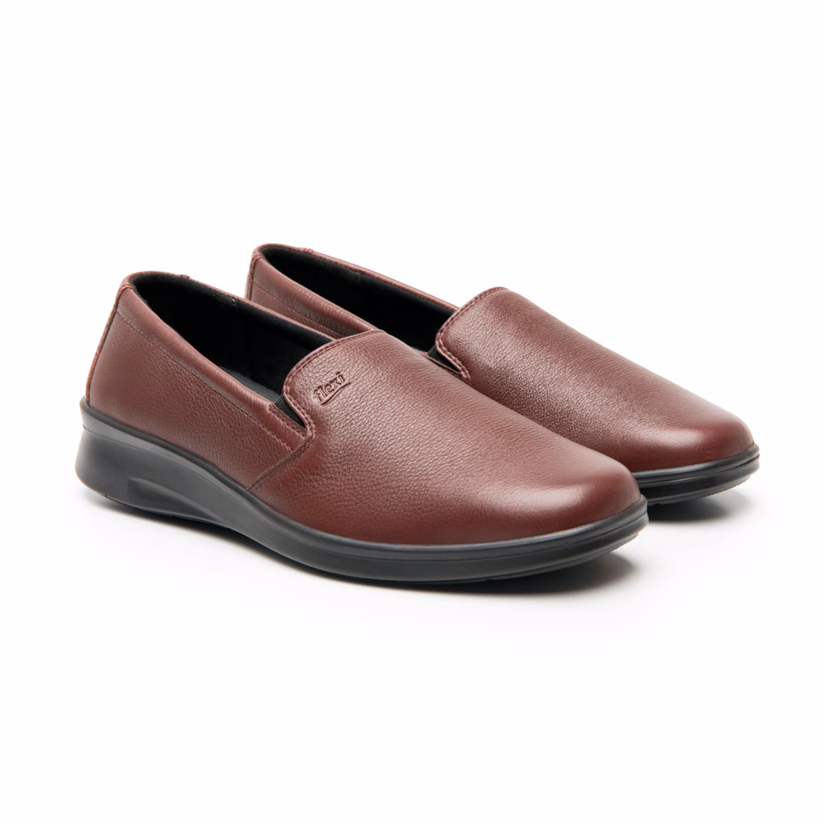 124501-vino-derecha-par Zapato de Confort Flexi para Mujer con Doble Plantilla - Estilo 124501 Vino