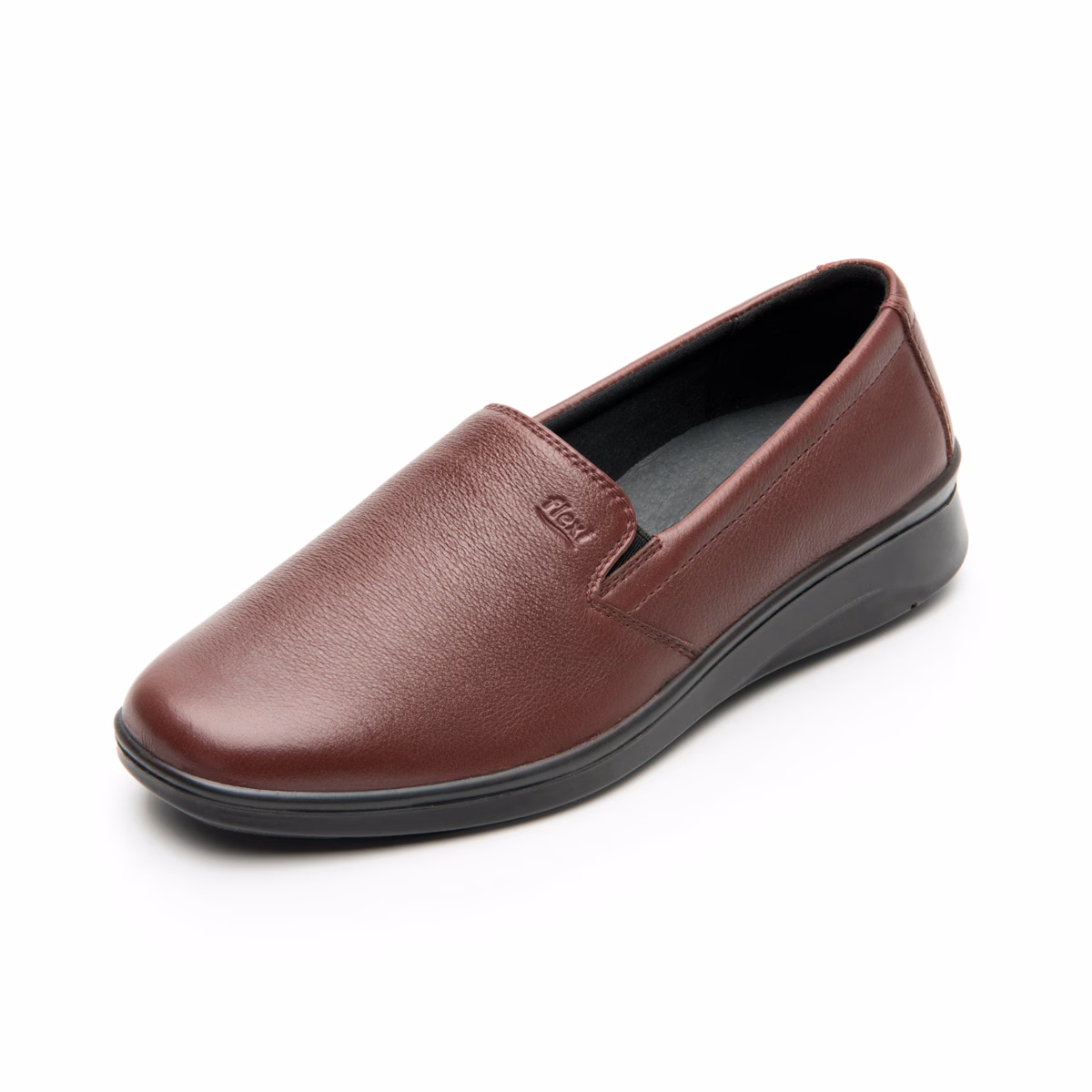 124501-vino-izquierda Zapato de Confort Flexi para Mujer con Doble Plantilla - Estilo 124501 Vino