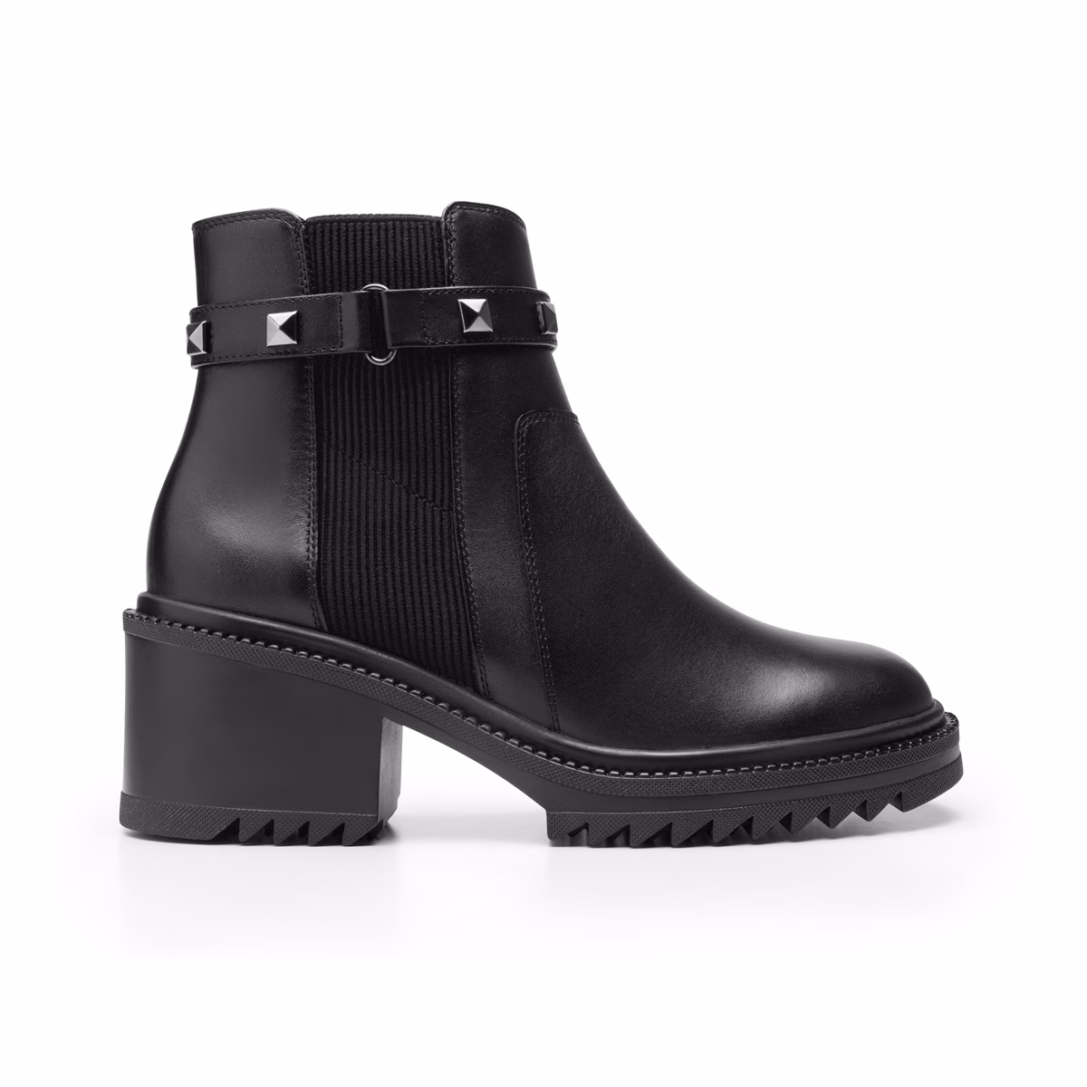 Botín Tacón Medio Flexi para Mujer con Cierre Interno - Estilo 130103 Negro