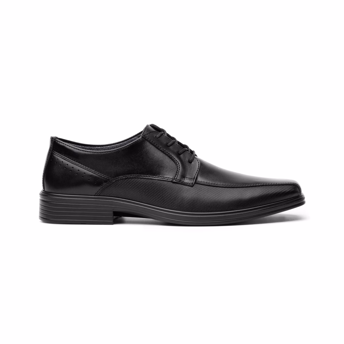 Derby Floreta Liso Flexi para Hombre con Tecnología Walking Soft - Estilo 406402 Negro