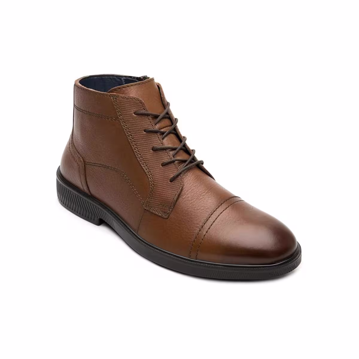 412306_tan_2 Botín Casual Flexi para Hombre con Cierre Interno - Estilo 412306 Tan