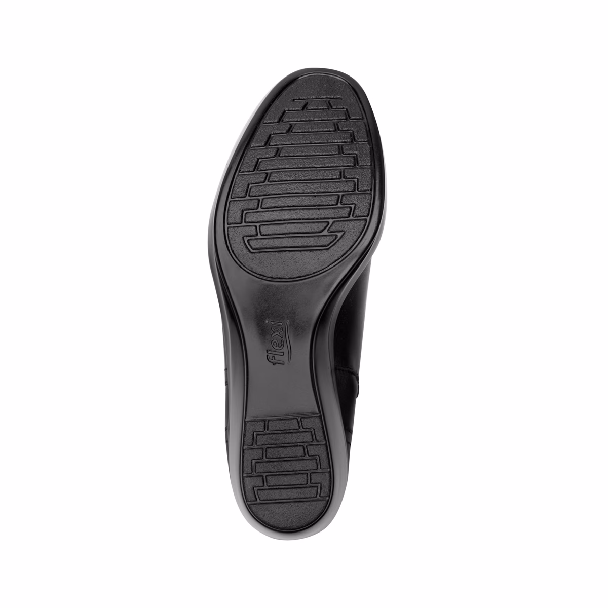 45232-negro-abajo Botín Cuña Flexi para Mujer con Cierre Interno - Estilo 45232 Negro