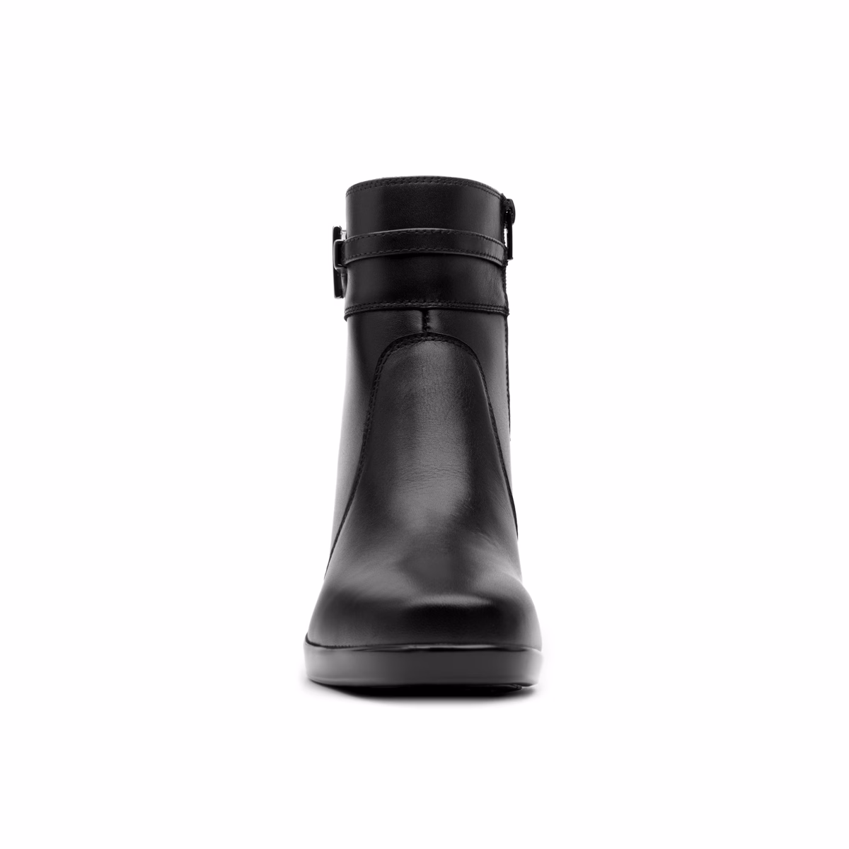 45232-negro-adelante Botín Cuña Flexi para Mujer con Cierre Interno - Estilo 45232 Negro