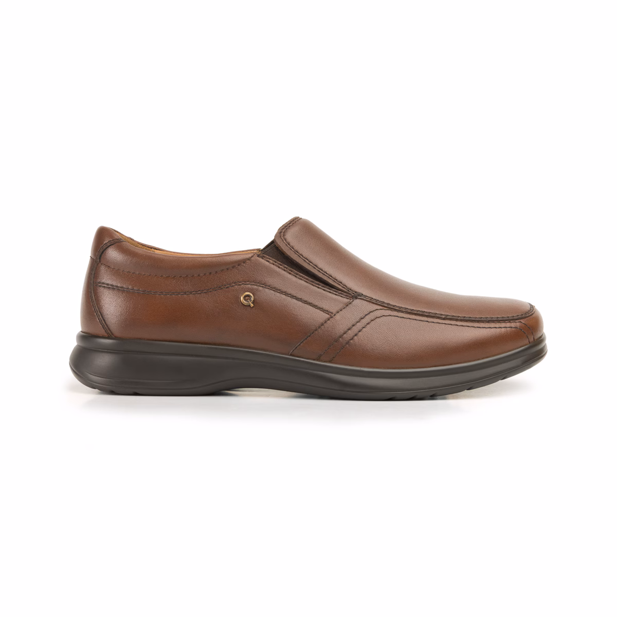 Mocasín Casual Quirelli Con Pespuntes Decorativos Para Hombre - Estilo 88702 Brandy