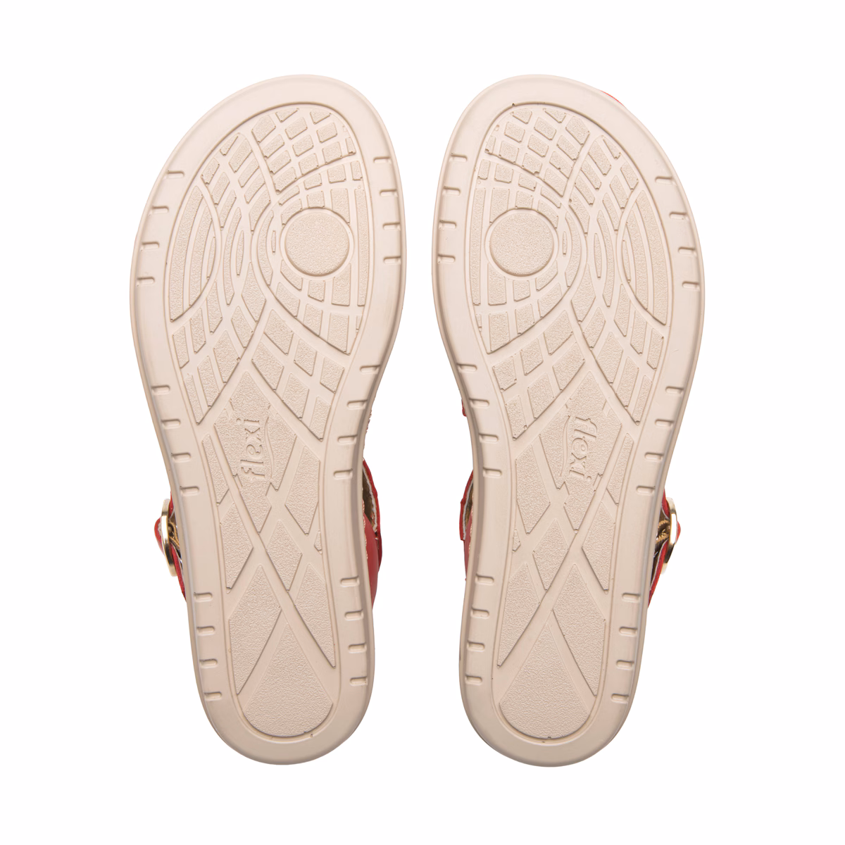 100227-carmin-abajo-par Sandalia Confort Casual Flexi Para Mujer en 100% Piel - Estilo 100227 Carmin