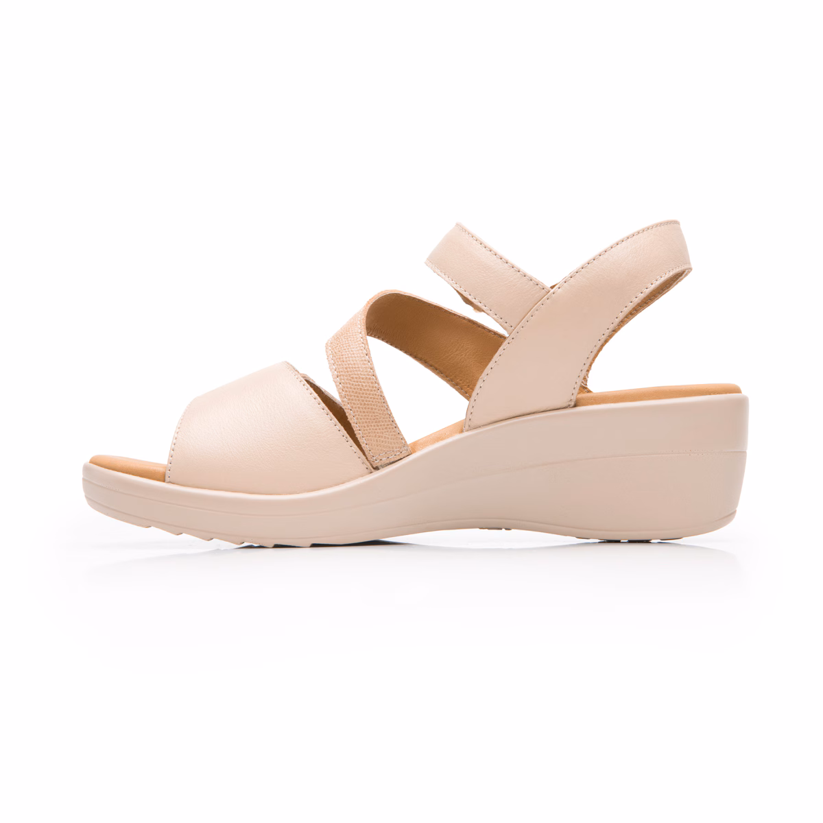 116023-beige-interior Sandalia Cuña Baja Flexi para Mujer con Diseño Elegante - Estilo 116023 Beige