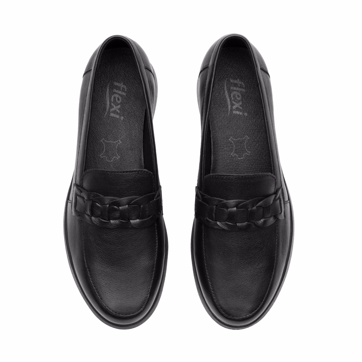 126711-negro-arriba-par Slip On Casual Flexi para Mujer con Modelo Minimalista - Estilo 126711 Negro