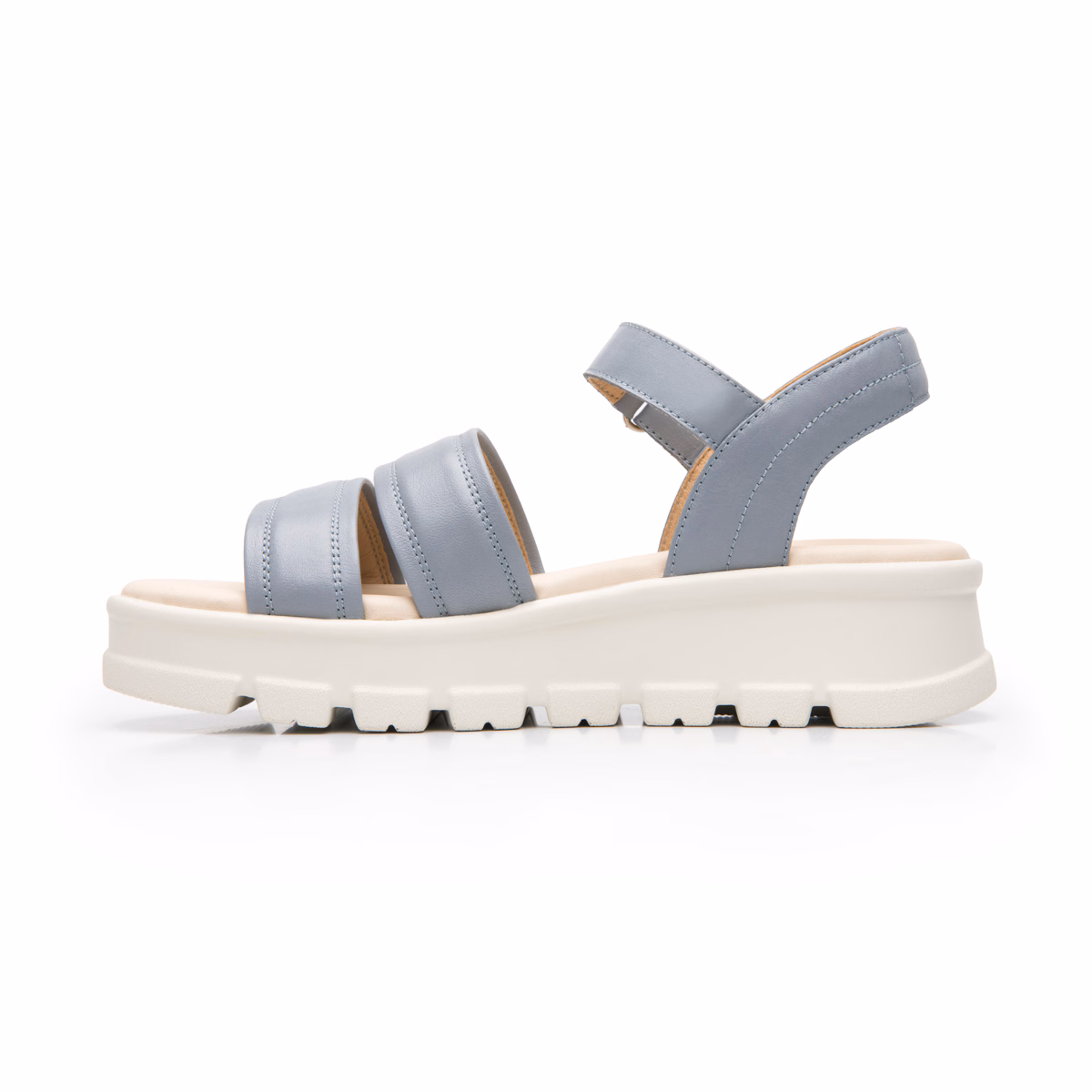 128514-azul-interior Sandalia Plataforma Casual Flexi Para Mujer con Diseño Moderno - Estilo 128514 Azul