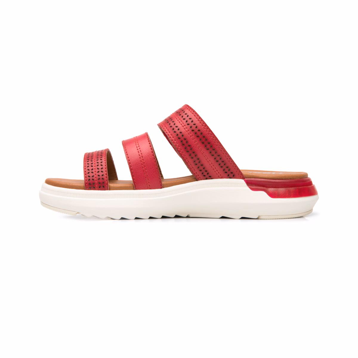 129404-rojo-interior Sandalia de Confort Flexi para Mujer con Diseño Anatómico - Estilo 129404 Rojo