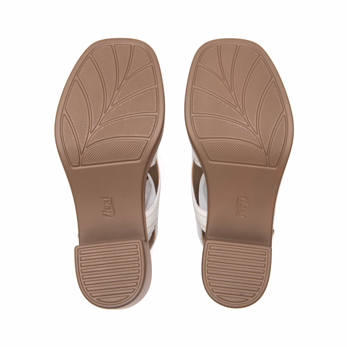133504-blanco-abajo-par Sandalia Tacón Medio Flexi para Mujer con Diseño Elegante - Estilo 133504 Blanco