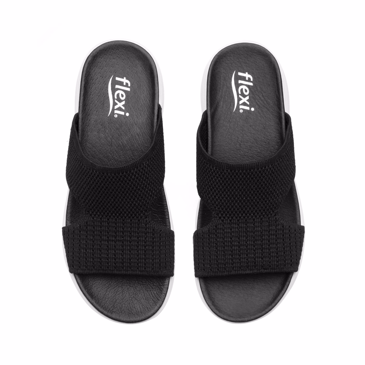 135101-negro-arriba-par Sandalia Casual Flexi Para Mujer con Diseño Versátil - Estilo 135101 Negro