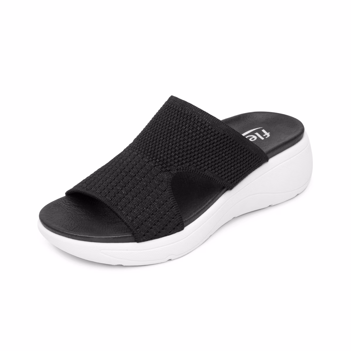 135101-negro-izquierda Sandalia Casual Flexi Para Mujer con Diseño Versátil - Estilo 135101 Negro