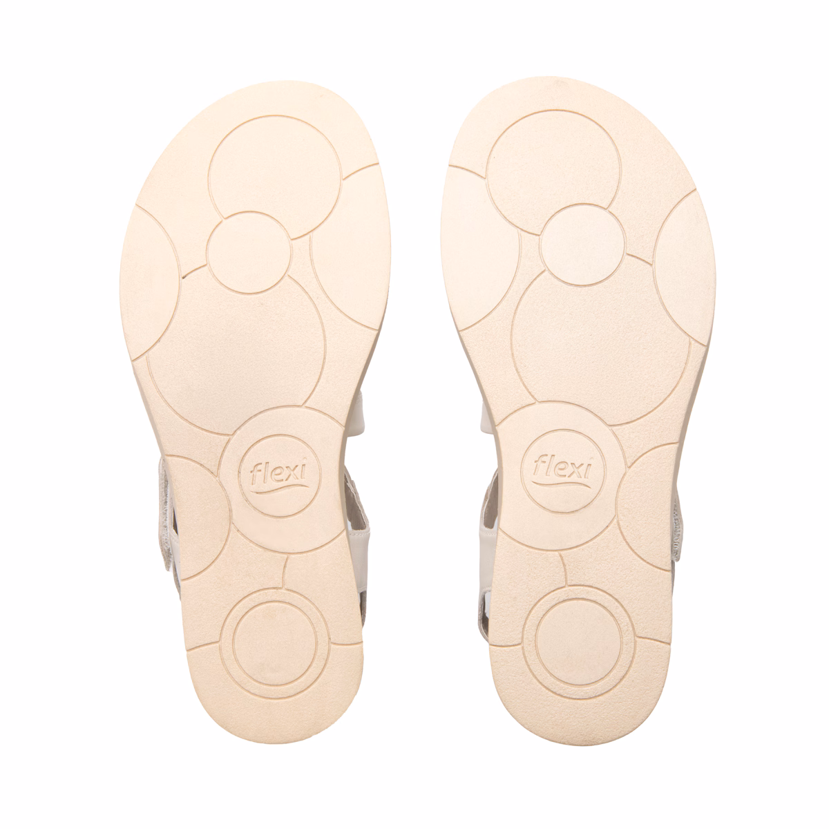 135301-blanco-abajo-par Sandalia De Plataforma Flexi para Mujer con Diseño Elegante - Estilo 135301 Blanco
