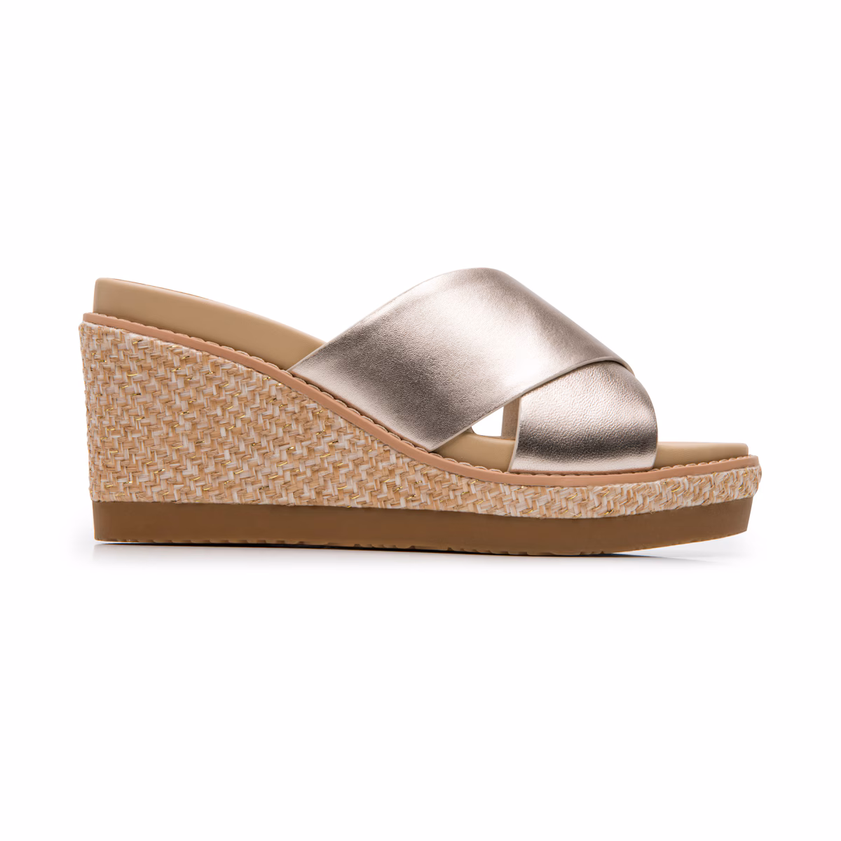135602-oro-lateral Sandalia de Plataforma Flexi para Mujer con Modelo Moderno y Elevación Cómoda - Estilo 135602 Oro